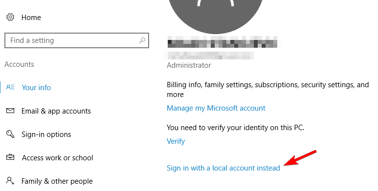 Disable you need to fix your microsoft account login